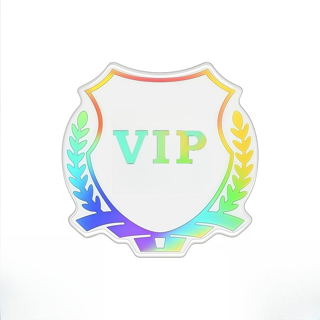 

vip Car Logo Seal, Car 3D Sticker, Compatible with All Cars, Adhesive Car Logo, vip