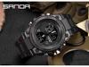 Sanda Men's Multifunctional Dual Display Waterproof Sports Watch with Luminous & Alarm Features