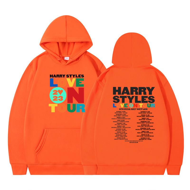 SS26 New Arrivals: Harry Styles Print Unisex Loose Casual Fleece-Lined Hoodie