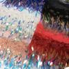 1 Yard Sequins Lace Sewing Garments Accessories DIY Fringe Mesh Tassel Embroidered Ribbon Sewing Craft for Dance Party