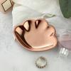 Beautiful Plating Metal Plates Stainless Steel Seashell Shape Small Decorative Tray Woman's Jewelry Organizer
