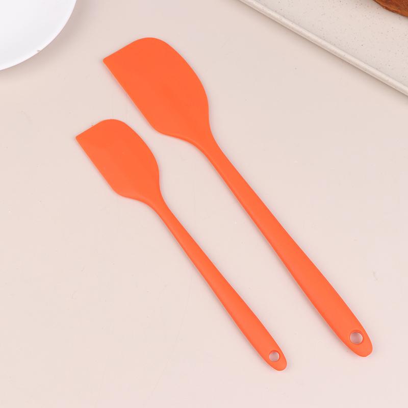 2Pcs Silicone Spatula Set Cake Butter Cream Spatula Kitchen Baking Mixing Tool Non Stick Scraper Chocolate Spreader Smoother