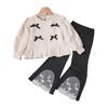 Kids Cartoon Casual Fashion Outfit Set Long Sleeve Top & Pants