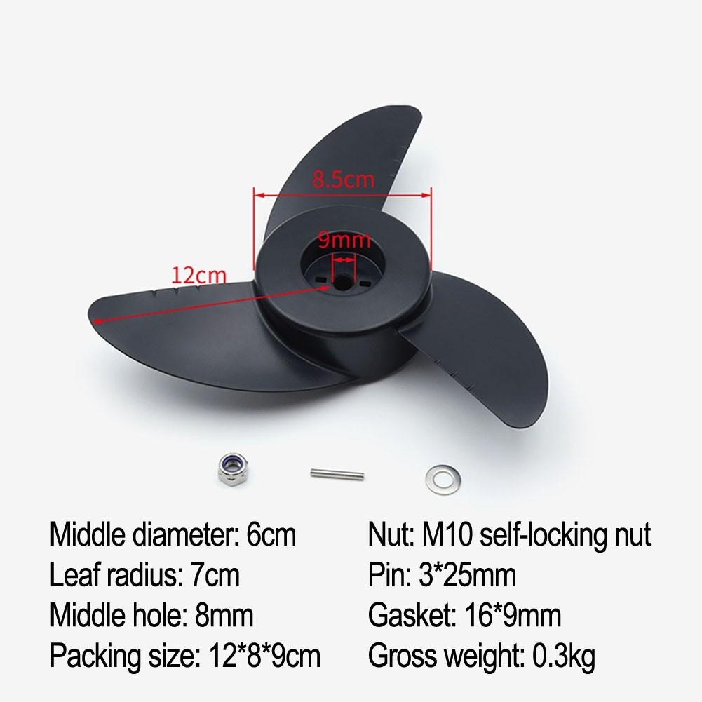 Electric Outboard Motor Parts Carbon Steel Propeller with Essential Components