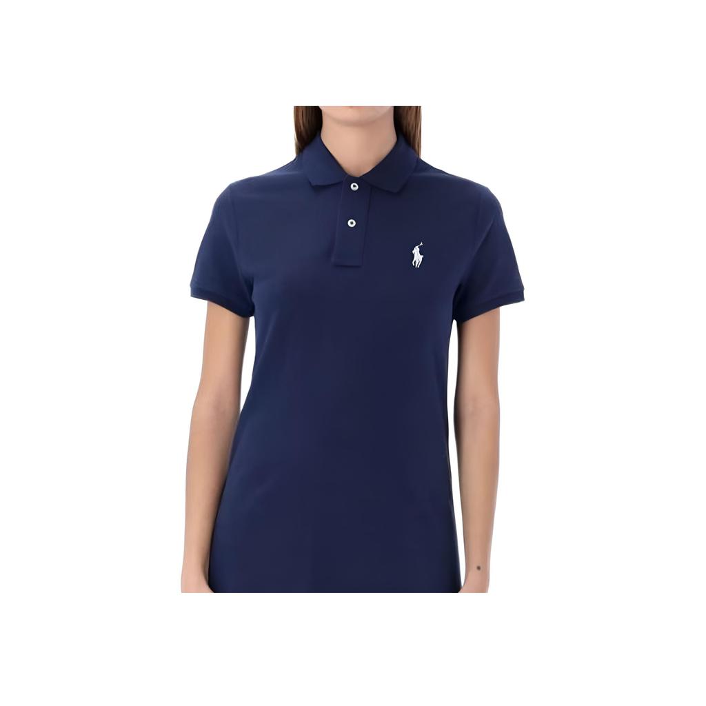 Polo Ralph Lauren Logo Embroidered Cotton Short Sleeve Dress Women Dresses 211570229-001