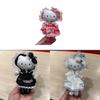 Lolita Plush Cat Girl Doll With Lace Bow And Heart Button For Car Keychain Decor