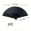 1pc Japanese Chinese Style Bamboo Folding Fan, Elegant Retro Wedding Summer Cooling Fan for Cultural Events Photoshoot Ceremony