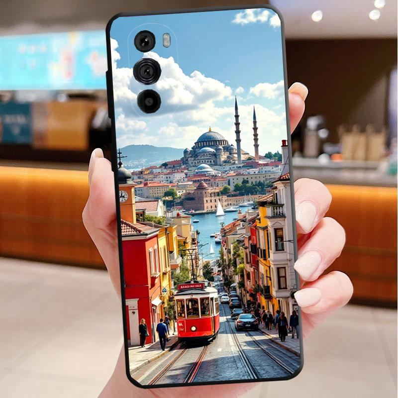 Phone Case For Motorola Edge 50 40 Pro 60 50 40 30 Ultra Neo Fusion Moto G Play G Stylus G Power G Greece Turkey Italy Scenery