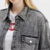 Levis Rock & Roll Series Casual Lapel Hem Whisker Design Single-Breasted Denim Jacket Women Jackets 002Z1-0000