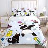 Cute Panda HD Print Polyester Bedding Set,Kids or Adults for Beds Quilt Cover Pillowcase Bedding Set,girl King Size Bedding Set