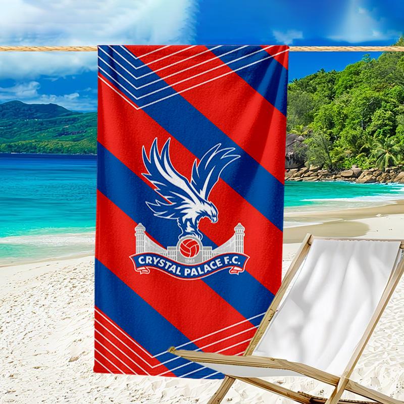 Crystal Fc Crest Printed Beach Towel, Super Soft Microfiber, Perfect Gift Birthday, for Pool, Beach, Travel, for Family and Friends