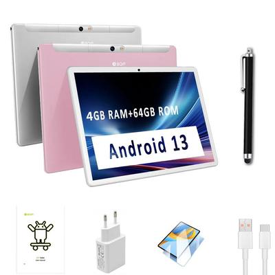 BDF 10,1 tommer 4GB+64GB Nettbrett Android13 Telefonsamtale SIM-kort 3G Åttekjernet FM Wi-Fi Bluetooth IPS-skjerm