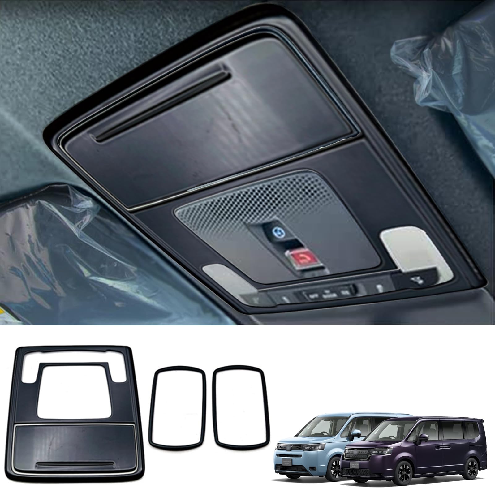 

YOFAMO Honda Stepwgn RP Серия Панель салонного освещения Интерьер ABS Передняя 4 Пианино для RP8 2022 Накладка, Отделка, Панель, Материал, Сиденье, Штук, Черный, RP6, RP7,