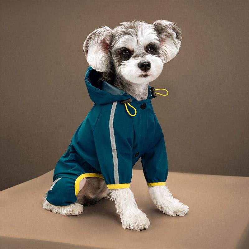 Dog Raincoat Reflective Waterproof Pet Clothes for Maltese Rain Coat  Small with Leash Hole Lightweight Waterproof Puppy Clothes