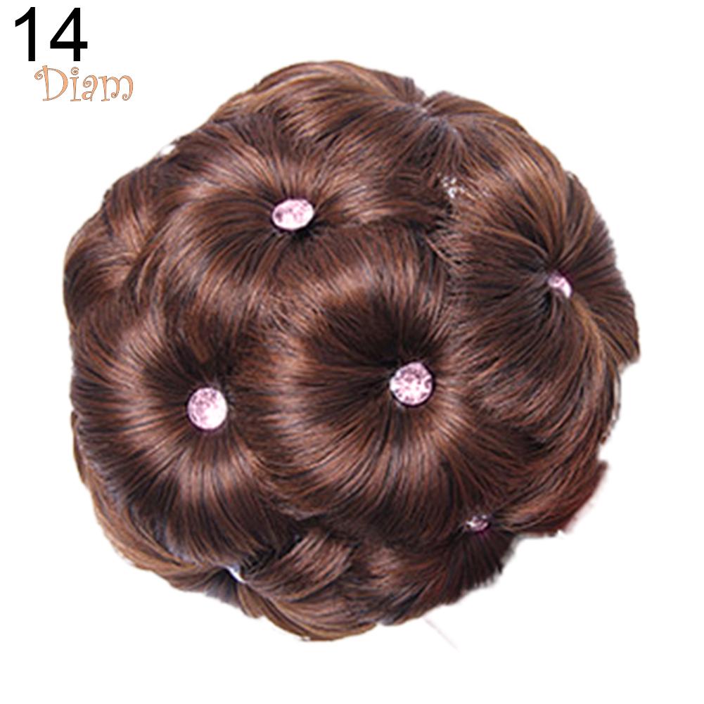BEAUTY-WIG 9 Flowers Synthetic Bun Hair Extension Elastic Bridal Donut Chignon