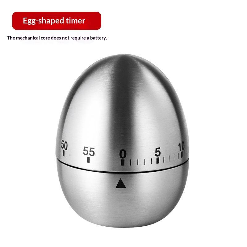 Creative Egg Shaped Mechanical Timer 60 Minute Countdown Perfect for Kitchen Baking Cooking