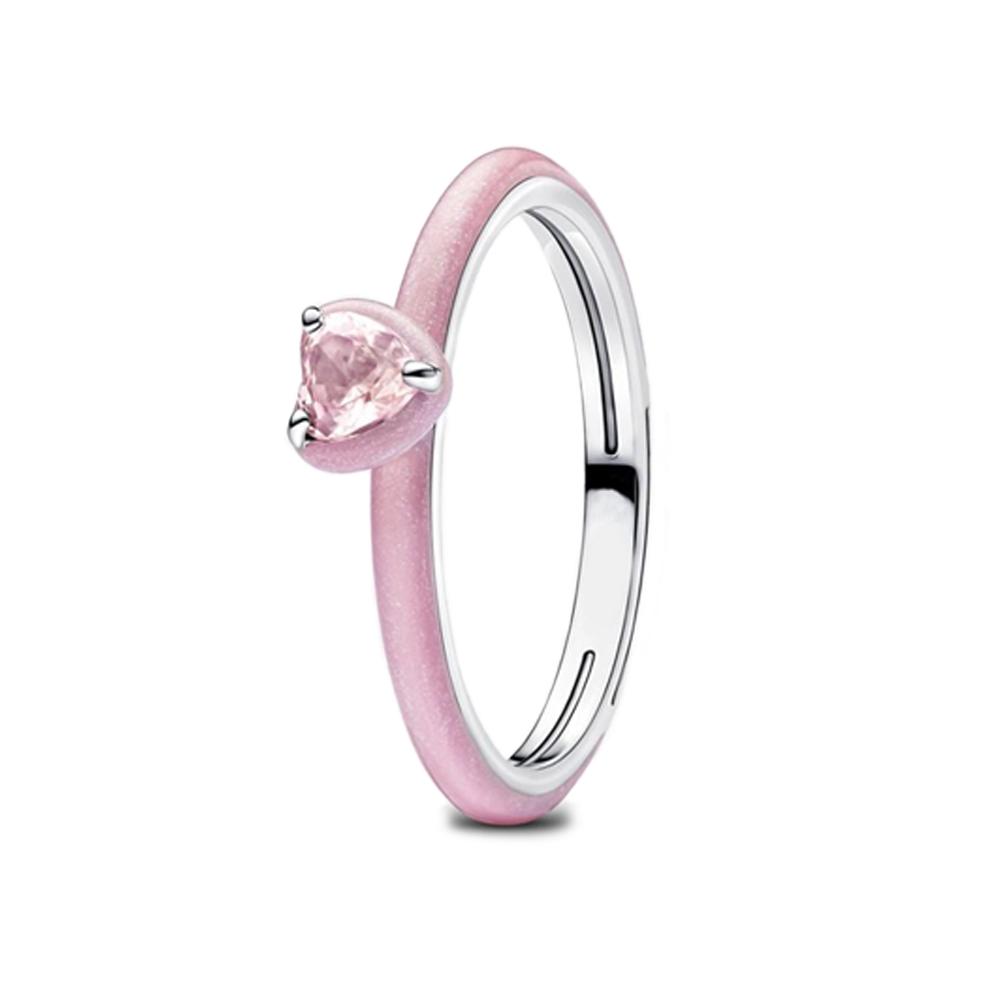 

925 Sterling Silver Black&Pink&Turquoise Core Ring Couple&Best Friend Gift Jewelry 5