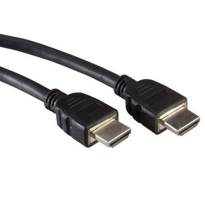 Câble de raccordement HDMI High Speed - Value - 3m - Noir - Gris - Blindé