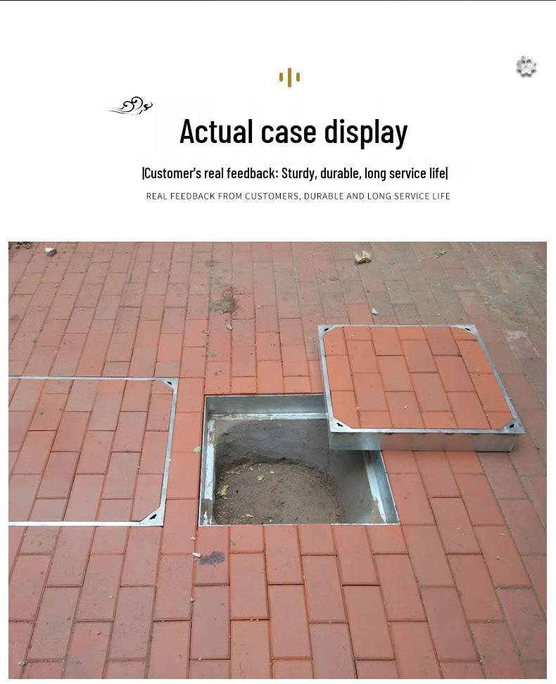 Stainless Steel Concealed Square/Round Manhole Cover for Decorative Drainage and Sewage Wells