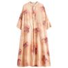 Printed Stand Neck Loose Oversized Vacation Dresses