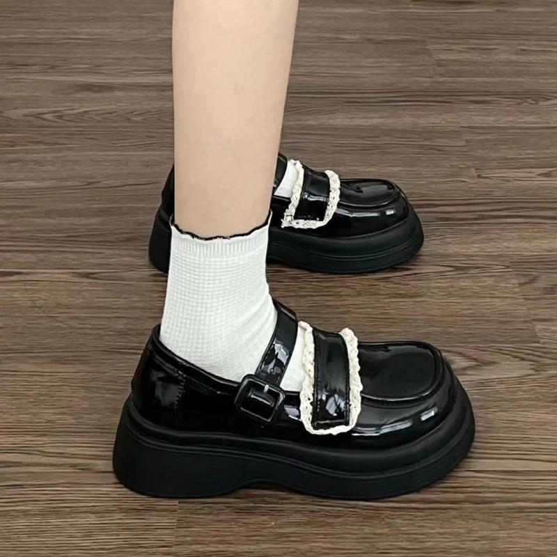 Fashion Round Toe Women's Shoes Platform Ladies Pumps with Medium Heels Loafers Elegant Dress Popular on Promotion Summer 2025 Slip Chic