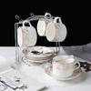 Luxus Goldspitze Keramik Kaffeetasse und Untertasse Set