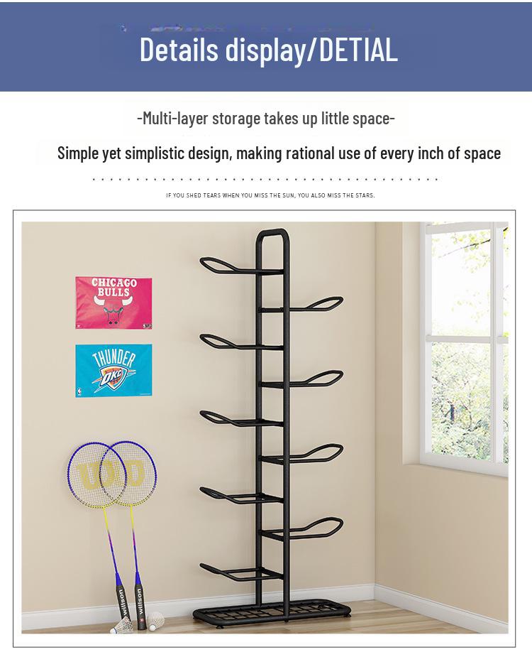 Multisport-Aufbewahrungsregal für Basketball, Fußball, Schläger und Fitnessgeräte