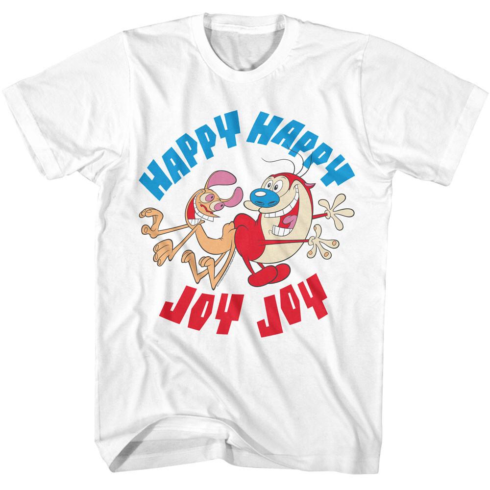 Ren & Stimpy Cartoon Dancing HAPPY HAPPY JOY JOY Men s T Shirt Unisex T-Shirt S