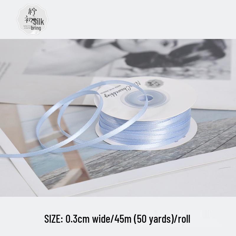 3mm Premium Double-Sided Satin Polyester Ribbon for Wedding Bows and Gift Packaging