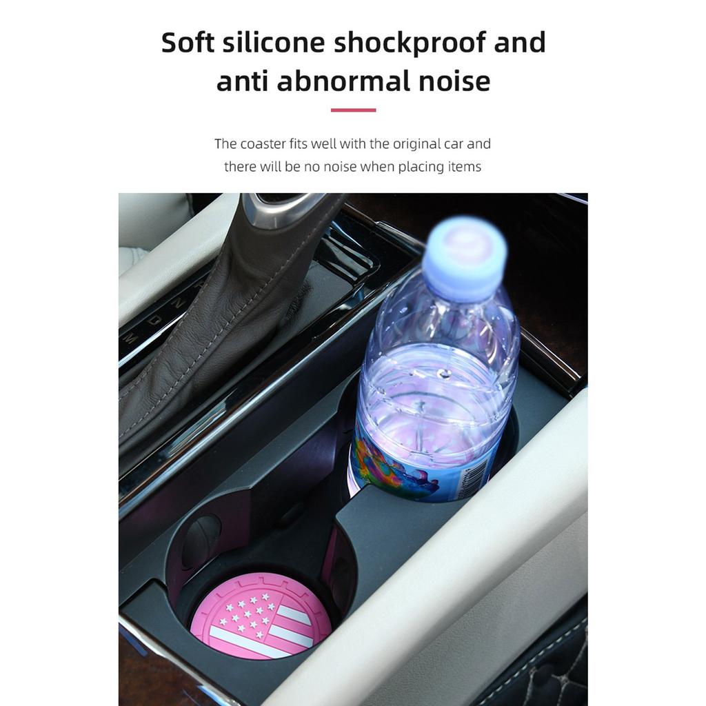Auto Interior Car Circle Cup Holder Coasters Vehicle Anti Slip Cup Holder Insert Drink Universal Pad Mat for Home Office