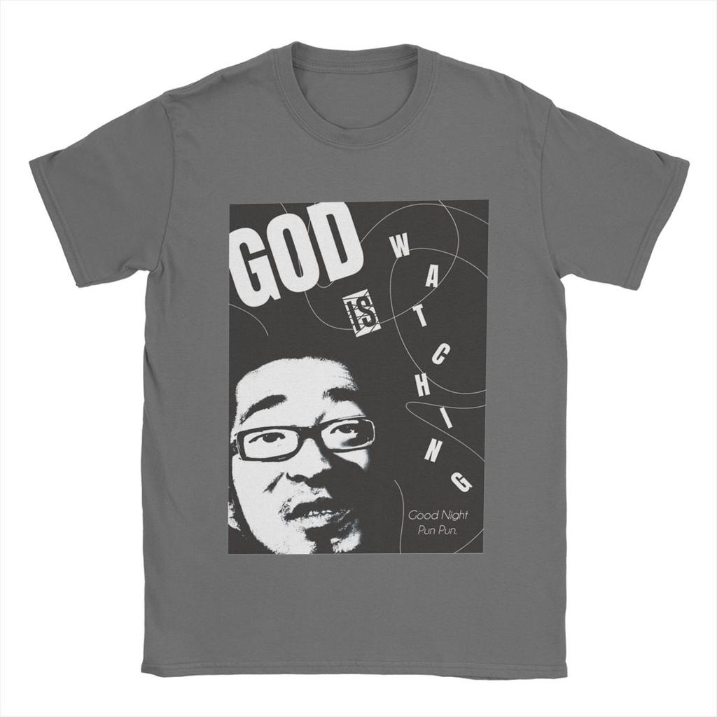 Oyasumi PunPun Gott T-Shirts für Herren Lustige Baumwoll-T-Shirts Rundhals Kurzarm T-Shirts Erwachsenen-Tops