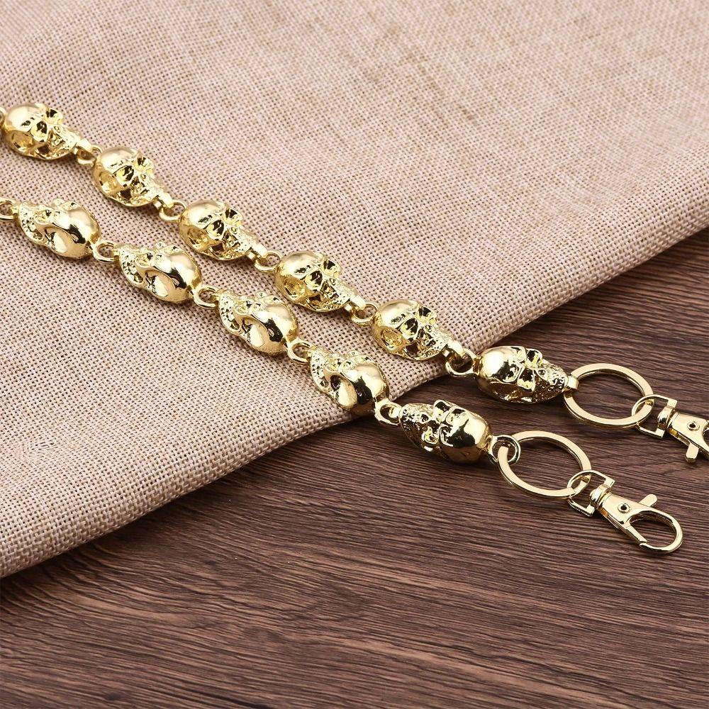 Metal Skull Jeans Chain Punk Body Chain Accessory Fashion Metal Waist Chain Women Bag Pendant