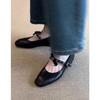 Cowhide version~ genuine leather French retro flat-bottomed commuter single shoes women's bow ballet shoes Mary Jane small leather shoes tide