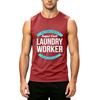 Men's Sleeveless Casual Tank Top Muscle Shirt Printed Workwear Summer Lightweight Workout Gym Tee