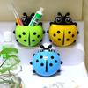 Ladybug Toothbrush Holder Cute Cartoon Animal Toothbrush Toothpaste Wall Suction Holders Rack for Kids Container Organizer