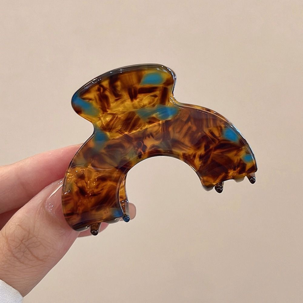 

Заколка для волос в форме арки из уксусной кислоты с геометрией в виде краба из ацетата Винтажная ретро-заколка в виде акулы для волос