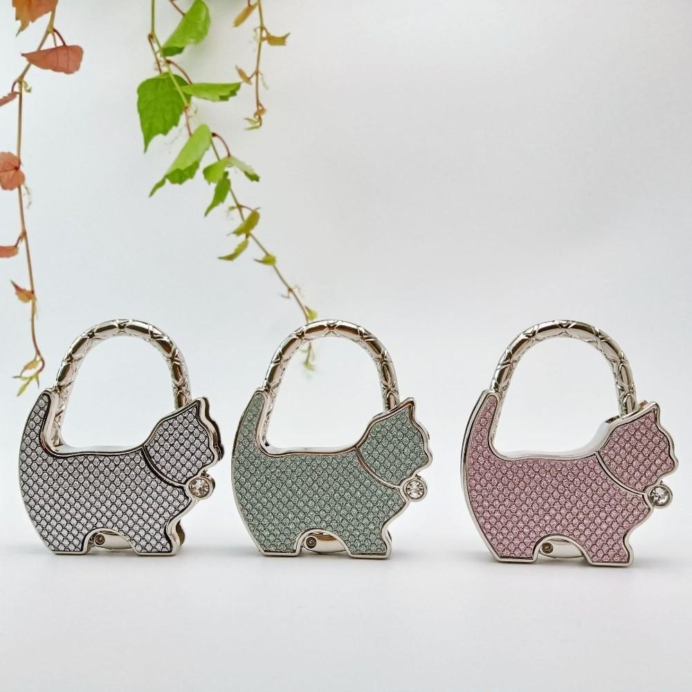 Foldable Cat Handbag Hook Lovely Design Folding Bag Hook NEW Table Edge Hook Home Decoration