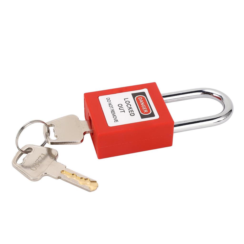 38mm Säkerhetshänglås Fast Kropp Rostfritt Stål Lockout Tagout Lås med 2 Nycklar för Industri