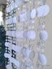 White Solid Color Round Hanging Curtain for Wedding Background & Corridor Wind Chimes Decoration