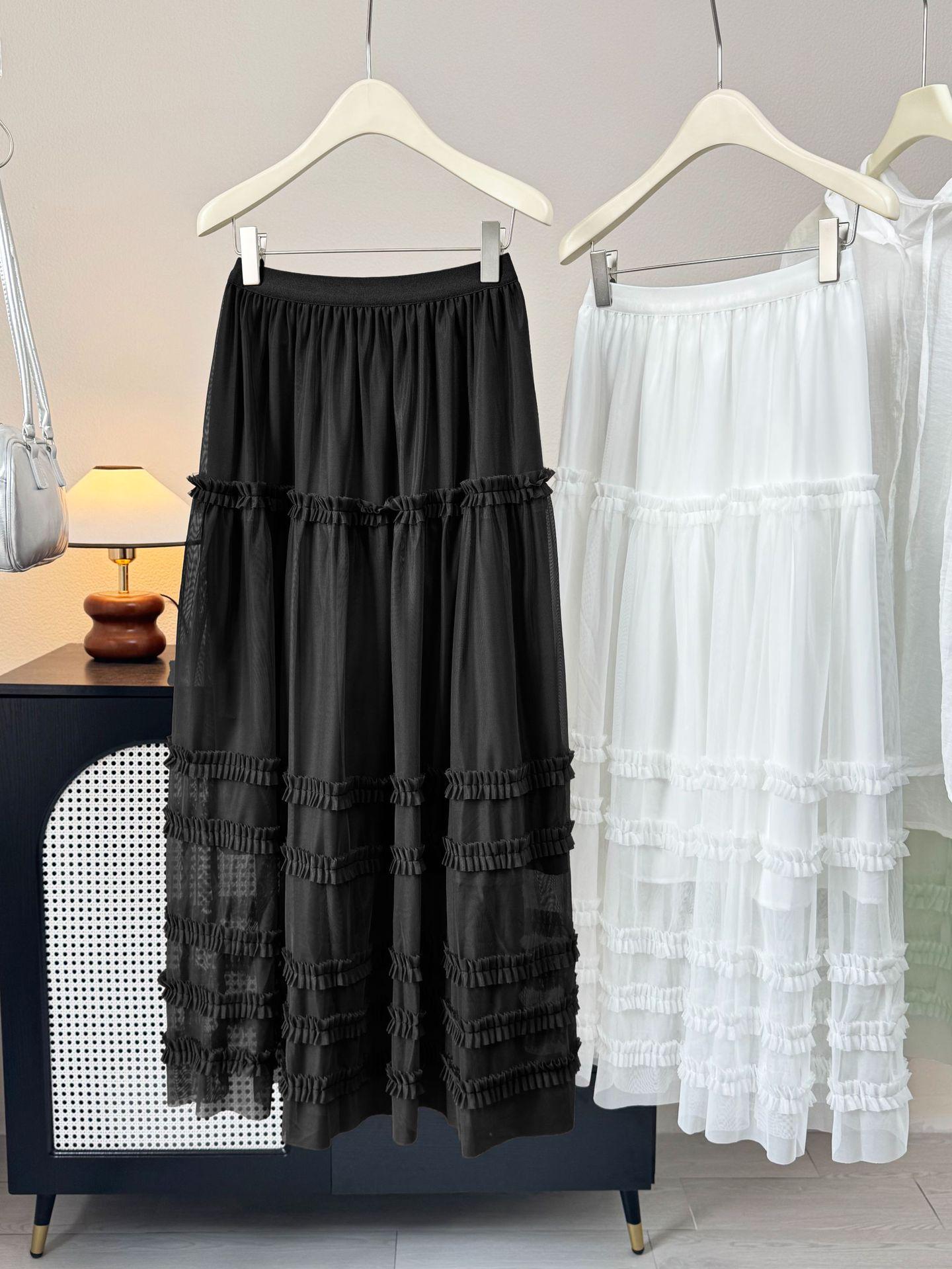 Sweet Design A-line Puffy Mesh Skirt - Women s Spring 2026 Collection One Size чёрный