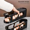 Space Saving Eggs Storage Box Automatic Rolling Egg Holder Egg Roller Rack  Side Door Storage