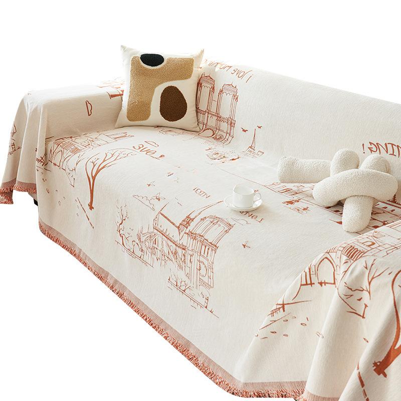 Vysoce kvalitní potah na pohovku ve stylu INS, látkový, žinylkový, proti poškrábání, univerzální potah all-inclusive, univerzální podložka pro čtyři roční období