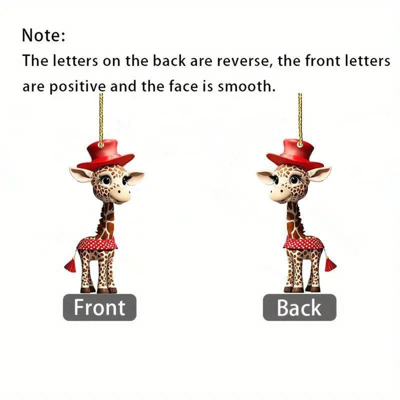 Adorable Cartoon Deer Car Hanging Ornament Made Of Durable Acrylic For Stylish Decor