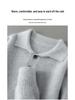 Men's Pure Wool Polo Collar Cardigan: Loose, Button-Up, Business Casual Cashmere Knit Sweater