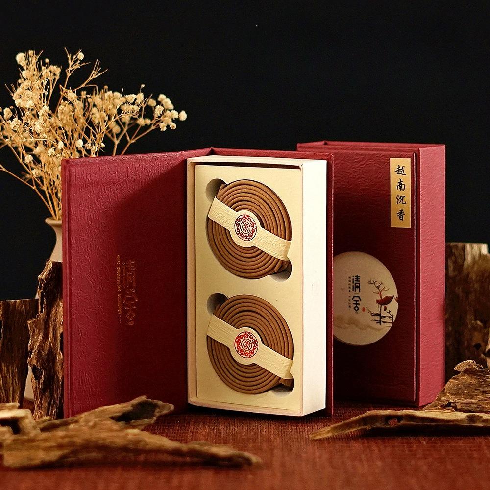 

Vietnamese Agarwood Incense Coil Calming Aromatic Soft & Strong Woody Notes perfect for Meditation Relaxation Nha Trang Agarwood