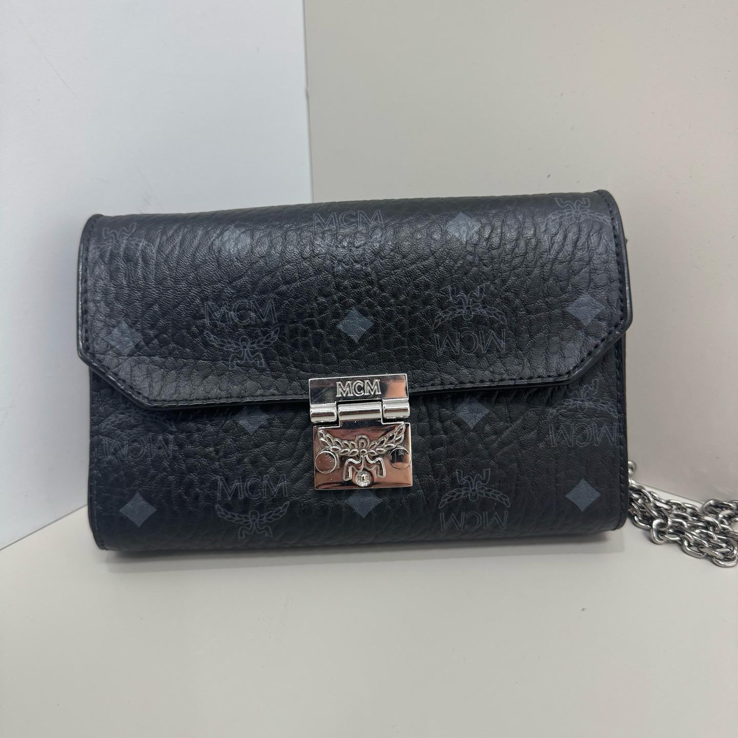 [Pre-Owned] Millie Visetos Monogram Detachable Shoulder Strap Coated Canvas Envelope Chain Bag - Excellent #ZSUHGD ONE SIZE