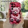 Phone Case: 2D Flat Samsung Galaxy A34 A35 M05 M06 S20 S22 S21 FE Plus 5G Protective Case, Couple Style, Pink Bear, Christmas and Halloween Gift