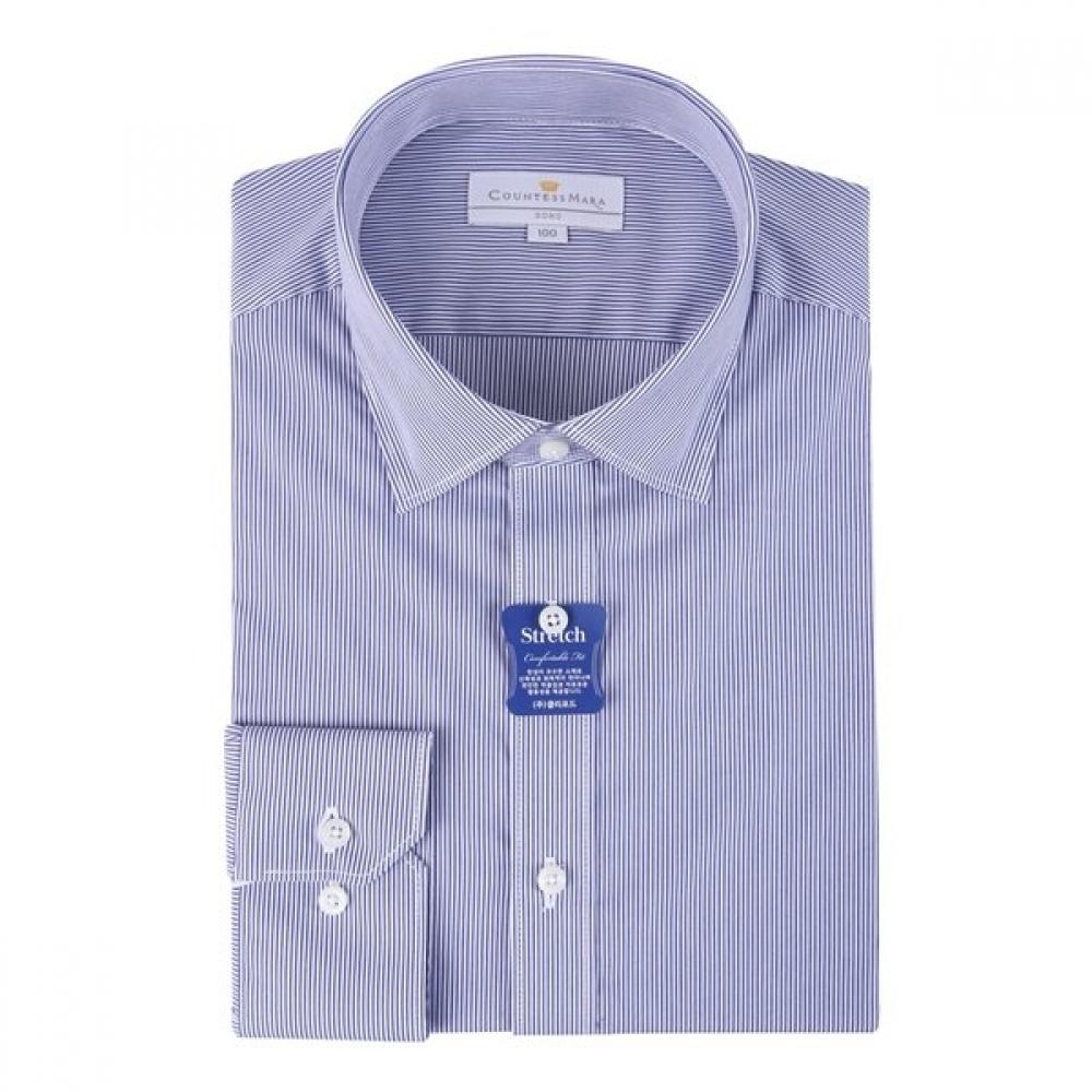 

Countess Mara Stretchable Cotton Blend Stripe Semi Wide Shirt Cdh1p13002n0 105