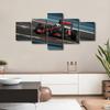 5Pcs F1 Racing Car House Sports Car 5 Pieces Canvas Wall Poster No Framed Abstract Paintings Art 5 Panel Modern Home Decor