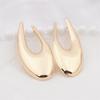 Big Exaggerated Women's Hanging Earrings Hollow U Shape Hyperbole Dangle Earrings Gold Color Metal Drop Earrings Fashion Jewelry
